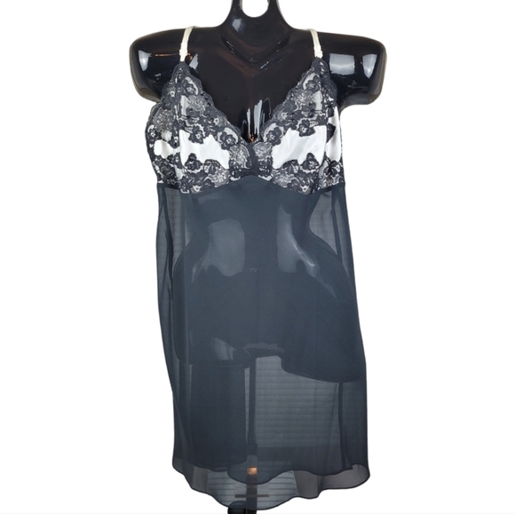 *NWT*Cacique Intmates Sequins and Lace Chemise Babydoll Camisole Plus‎ Size 1X - Picture 7 of 7